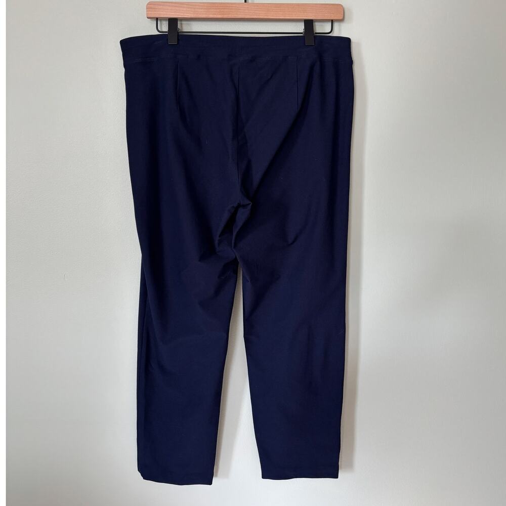Eileen Fisher Navy Blue Pull On Ankle Pants Medium - Picture 3 of 8